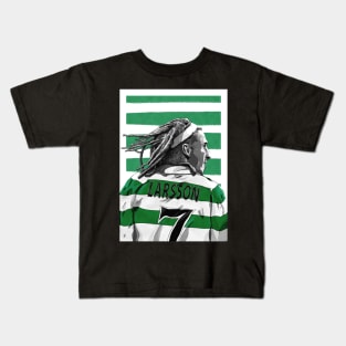 Henrik Larsson - Celtic SPL Football Artwork Kids T-Shirt